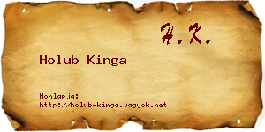 Holub Kinga névjegykártya